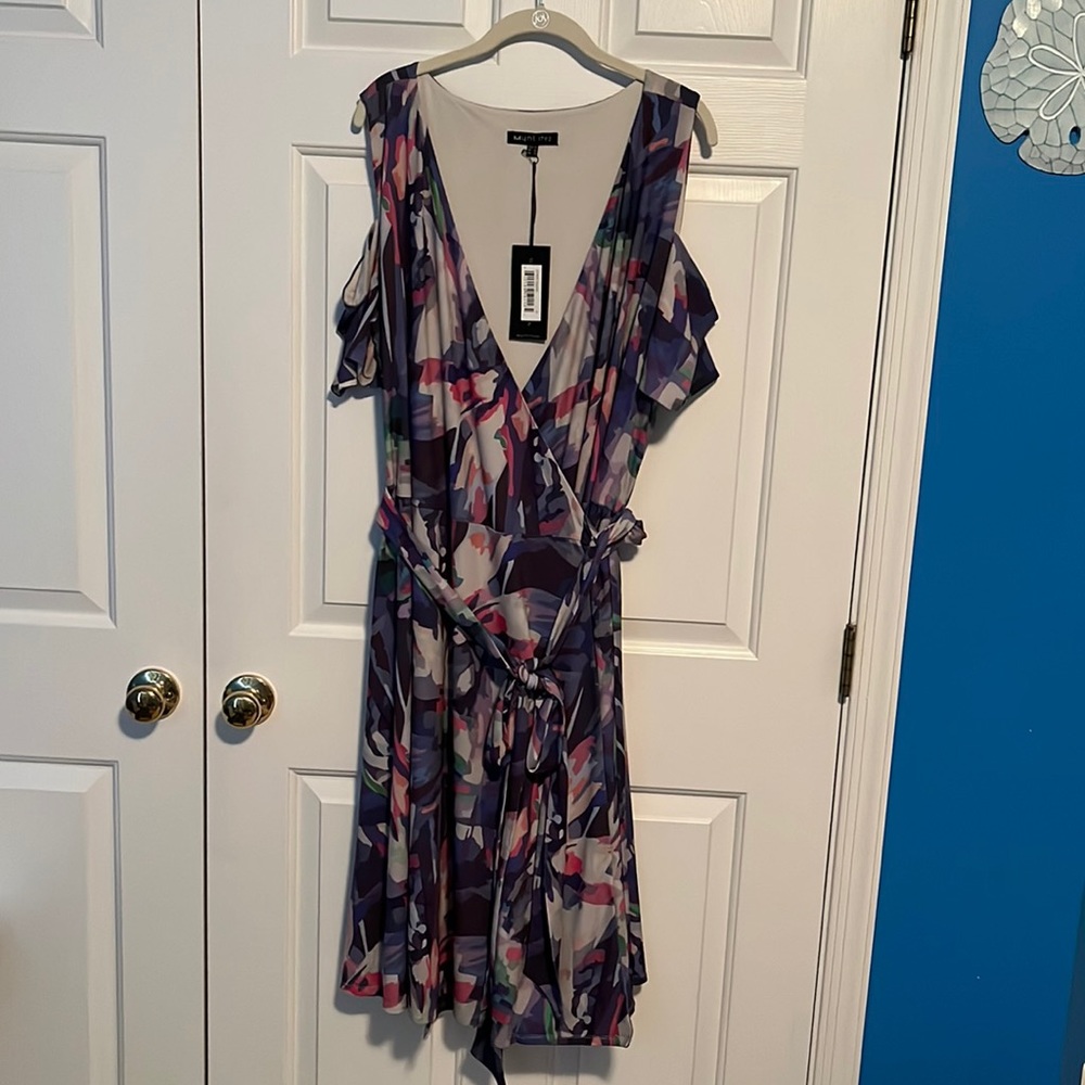 MYNT 1792 Plus purple wrap dress 2x